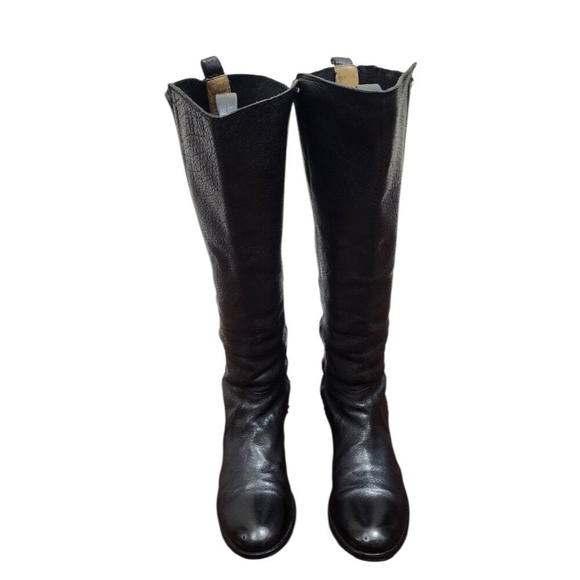 Frye Molly Gore Tall Boots Black Leather Riding Equestrian Style Sz 8B - Picture 2 of 15